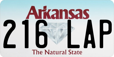 AR license plate 216LAP