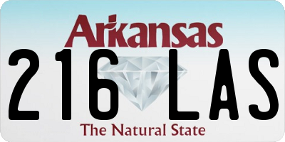 AR license plate 216LAS