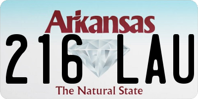 AR license plate 216LAU