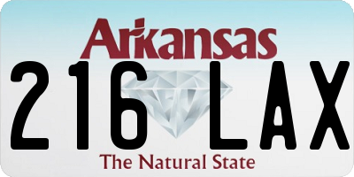 AR license plate 216LAX