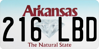 AR license plate 216LBD