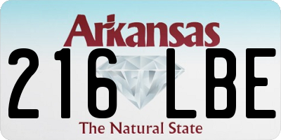 AR license plate 216LBE