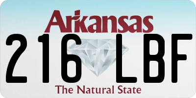 AR license plate 216LBF