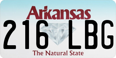 AR license plate 216LBG
