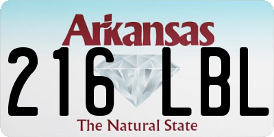 AR license plate 216LBL