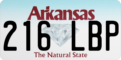 AR license plate 216LBP