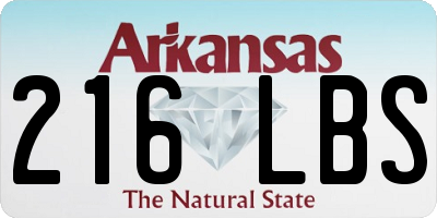 AR license plate 216LBS