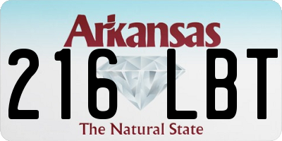 AR license plate 216LBT