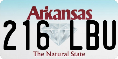 AR license plate 216LBU