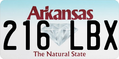 AR license plate 216LBX