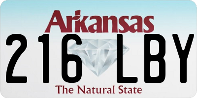 AR license plate 216LBY