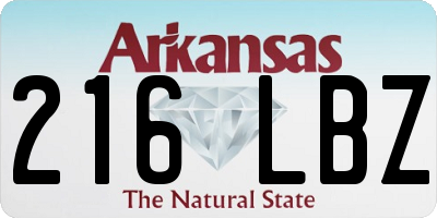 AR license plate 216LBZ