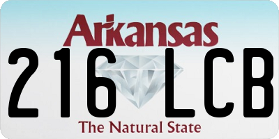 AR license plate 216LCB