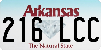 AR license plate 216LCC