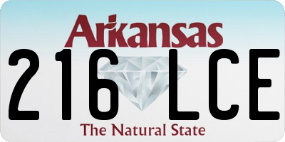 AR license plate 216LCE