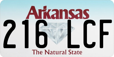 AR license plate 216LCF