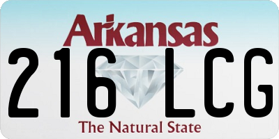 AR license plate 216LCG