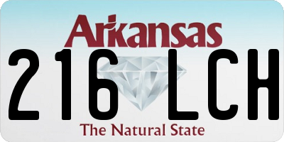 AR license plate 216LCH