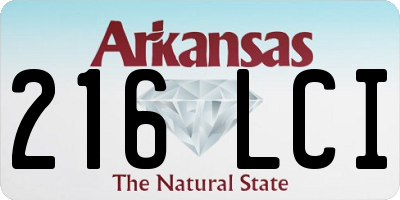AR license plate 216LCI