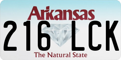AR license plate 216LCK