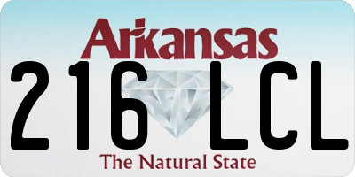 AR license plate 216LCL