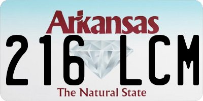AR license plate 216LCM