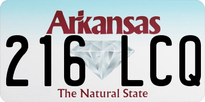 AR license plate 216LCQ