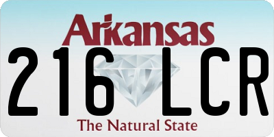 AR license plate 216LCR