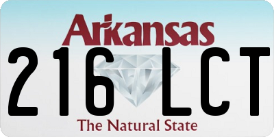 AR license plate 216LCT