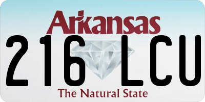 AR license plate 216LCU
