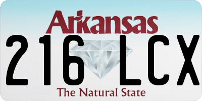 AR license plate 216LCX