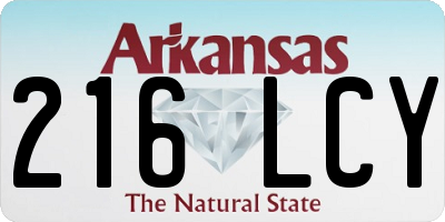 AR license plate 216LCY