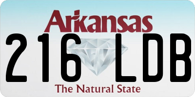 AR license plate 216LDB