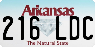 AR license plate 216LDC
