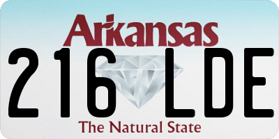 AR license plate 216LDE