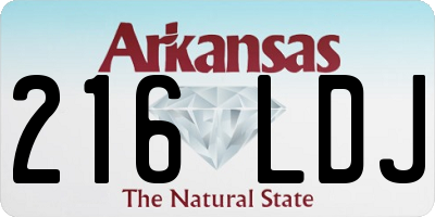 AR license plate 216LDJ