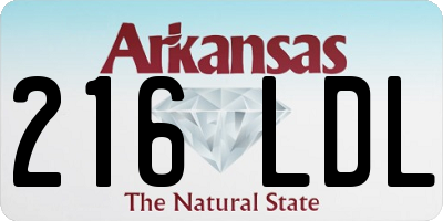 AR license plate 216LDL