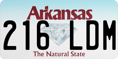 AR license plate 216LDM