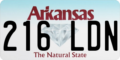 AR license plate 216LDN