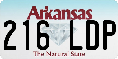 AR license plate 216LDP