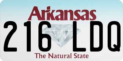 AR license plate 216LDQ