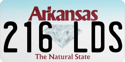AR license plate 216LDS