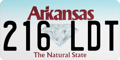 AR license plate 216LDT