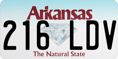 AR license plate 216LDV