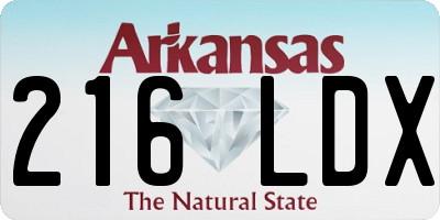 AR license plate 216LDX