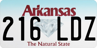 AR license plate 216LDZ