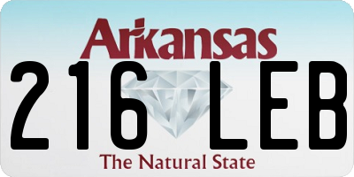 AR license plate 216LEB