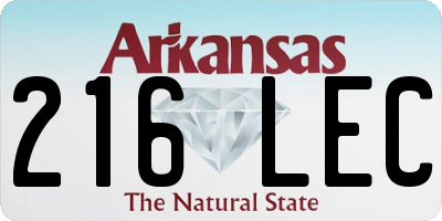 AR license plate 216LEC