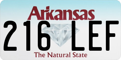 AR license plate 216LEF