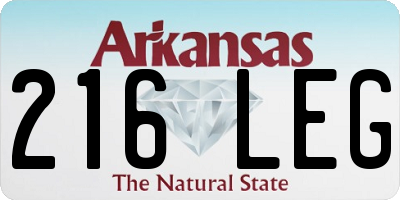 AR license plate 216LEG
